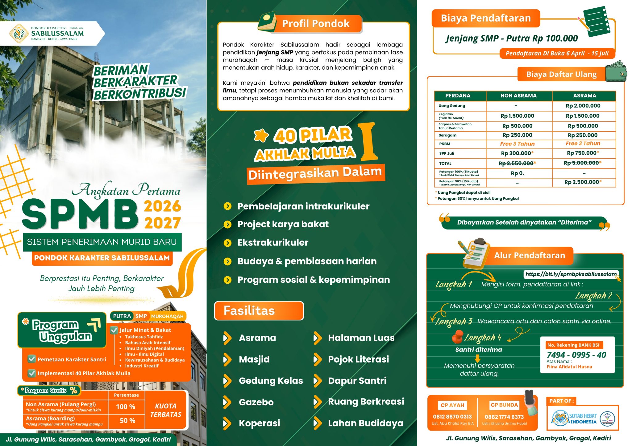 SPMB PONDOK KARAKTER SABILUSSALAM 1